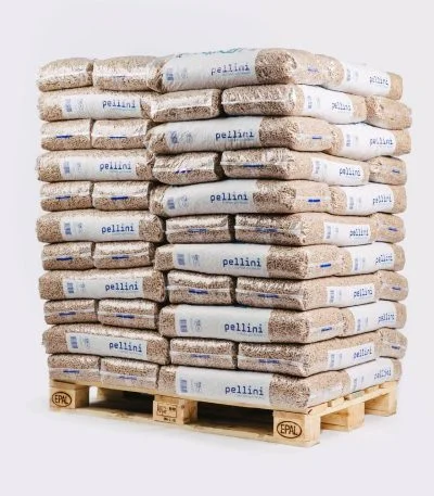 Pellini Holzpellets im Sack – 990 kg pro Palette, ENplus A1-zertifiziert